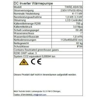 Michl Luft-Wasser Wärmepumpe Monoblock Inverter TWRE-K04/V3b R290 4-11 kW A++